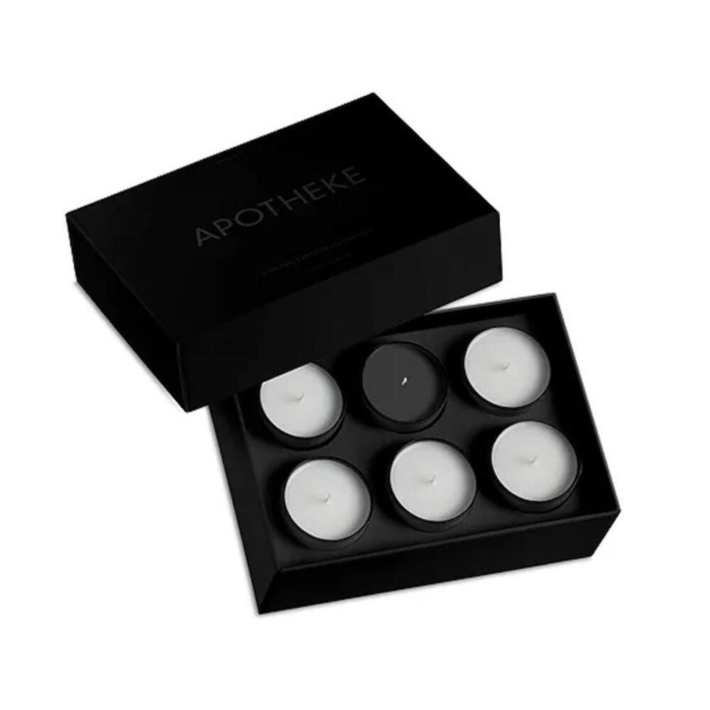 APOTHEKE Limited Edition Matte Black Signature 6P Votive Gift Set (90+ hr Burn)